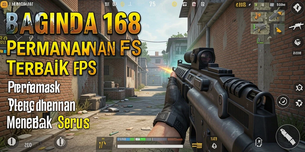 Tampilan gameplay mendebarkan di BAGINDA168 dengan aksi FPS yang intens.