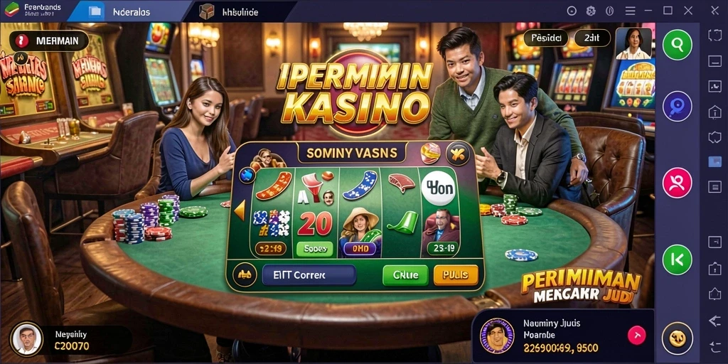 Tampilan permainan kasino yang menarik dan interaktif.