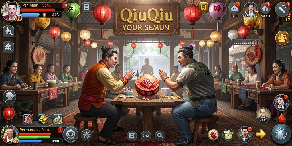 Tampilan gameplay QiuQiu yang menarik dan seru.