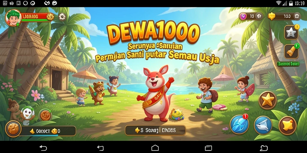 Tampilan gameplay DEWA1000 yang menarik dan penuh warna.