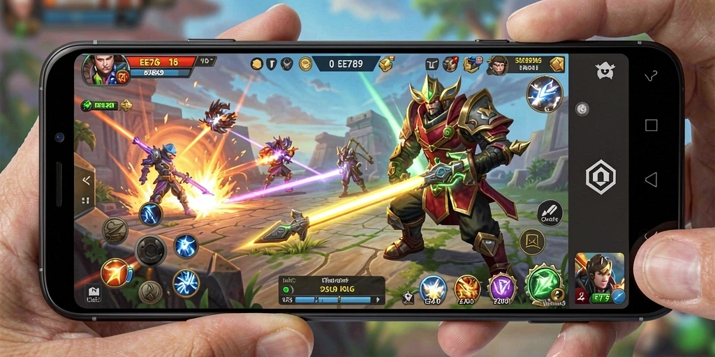 Screenshot gameplay EE789 yang menampilkan pertempuran strategi.