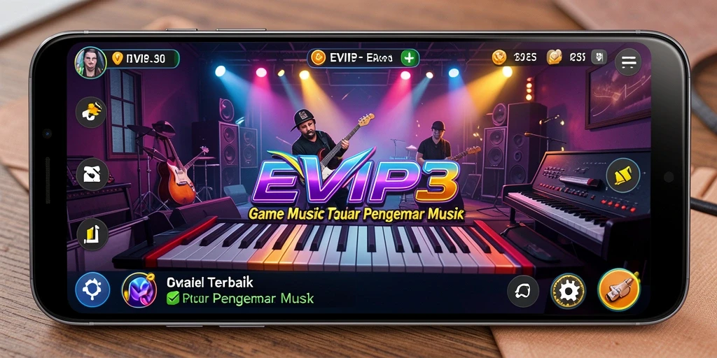 Tampilan gameplay EVIP3 yang mengasyikkan dengan musik favorit.