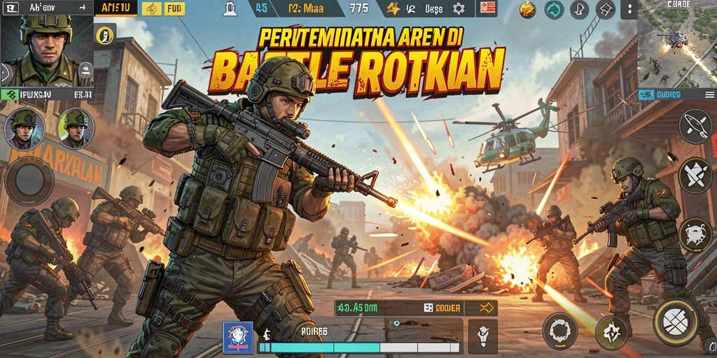 Gameplay intens F7F7 di arena Battle Royale yang mendebarkan.