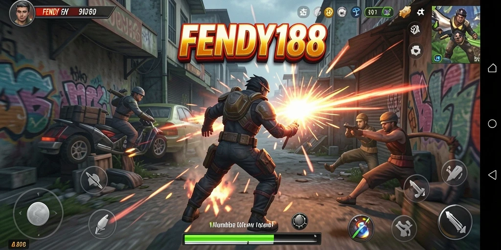 Screenshot menunjukkan aksi mendebarkan dalam permainan FENDY188.