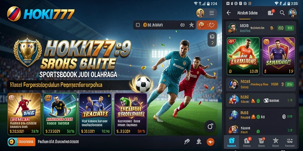 Screenshot HOKI777 menampilkan antarmuka taruhan olahraga yang menarik.