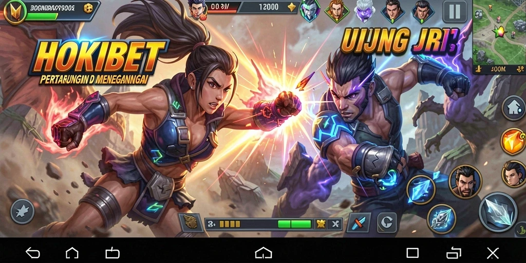 Tangkapan layar HOKIBET menampilkan momen pertarungan yang intens.