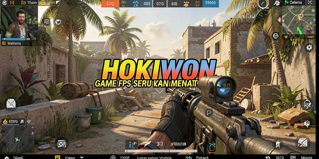 Screenshot gameplay HOKIWON menampilkan aksi tembak-menembak yang seru.