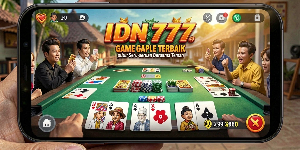 Screenshot gameplay IDN777 menampilkan suasana seru permainan Gaple.