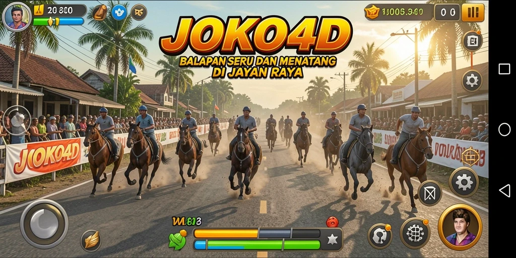 Tampilan mendebarkan dari gameplay balap di JOKO4D.