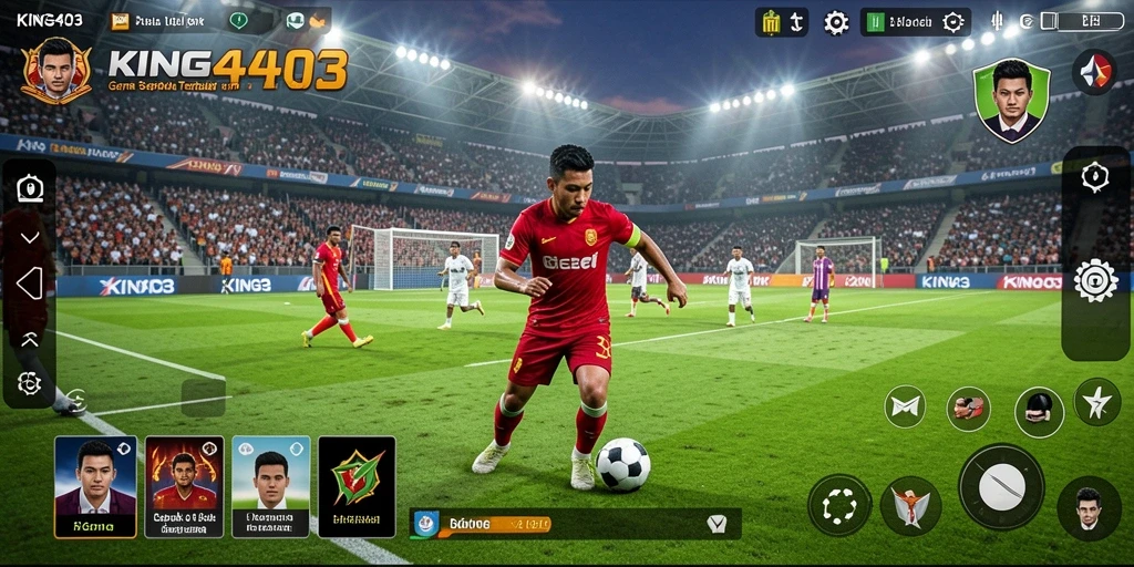 Tampilan gameplay KING403 yang menampilkan aksi di lapangan.