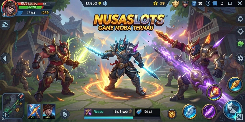 Screenshot dari gameplay seru NUSASLOTS yang menampilkan aksi pertarungan.