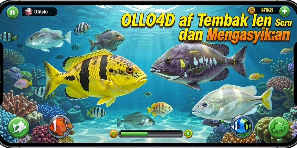 Screenshot gameplay OLLO4D menampilkan aksi seru menembak ikan di lautan.