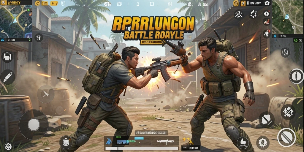 Tampilan seru dari gameplay PPRRYY di arena Battle Royale.