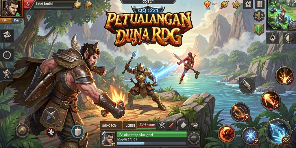 Tangkapan layar mendebarkan dari gameplay RPG yang imersif di QQ1221.