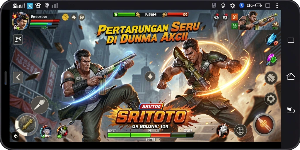 Tangkapan layar SRITOTO menunjukkan aksi pertarungan yang mendebarkan dalam game.