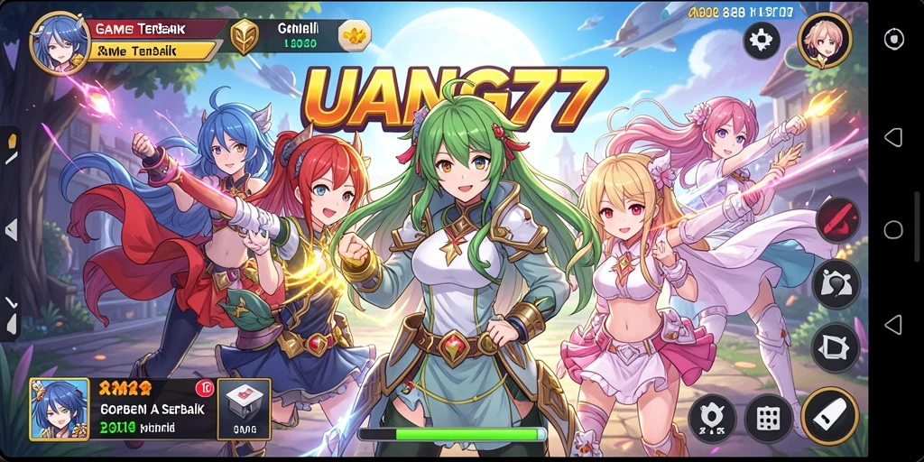 Tampilan gameplay intens dan karakter Anime yang menakjubkan.