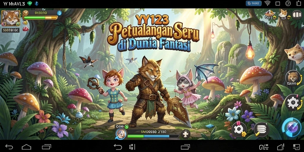 Tampilan gameplay seru di dalam YY123 yang menghadirkan petualangan menarik.
